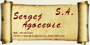 Sergej Agočević vizit kartica